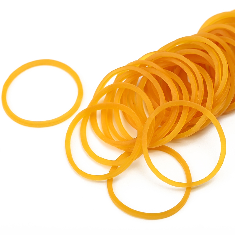 High elasticity various size reusable transparent yellow rubber band (1)