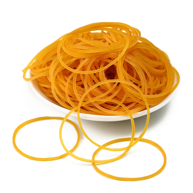High elasticity various size reusable transparent yellow rubber band (3)
